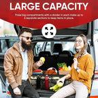 FORTEM Trunk Organizer with Cooler For SUV Car Trunk, Foldable Storage, Car Accessories for Women Men, Collapsible Bag, Perfect Christmas Gifts, 600D Oxford, Non Slip Bottom, Straps, Soft Cover (105L)