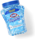 Clorox Fraganzia Crystal Beads Air Freshener, Long Lasting Room Deodorizer and Odor Eliminator Gel Beads to Freshen Home, Car, or Office, Morning Sky Scent, 12 Fl Oz - 12 Pack