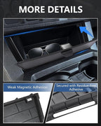 Center Console Hidden Storage Cover for Toyota Tacoma 2016-2023 Accessories, for Wireless Charging & Non Charging Models- Center Console Privacy Cover Protector Anti-Dust Organizer