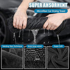 Tegeme 4 Pack Extra Large Car Drying Towels 48" x 24" Microfiber Towels for Car Detailing Ultra Absorbent Cleaning Cloth Without Streaks, Water Spots, Scratches for Trucks, Boat