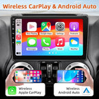Car Radio Stereo for Jeep Wrangler JK 2007-2018,2+64G Android 13 Touch Screen Radio with Wireless CarPlay Android Auto Bluetooth GPS Navigation Backup Camera