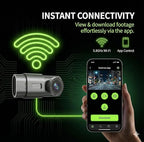 eCam 2-in-1 Dual Dash Cam with IR Night Vision & Car Plug - Full HD 4K UHD Front & Rear, Video Loop, Easy Installation, up to 128GB SD Card (not Included)