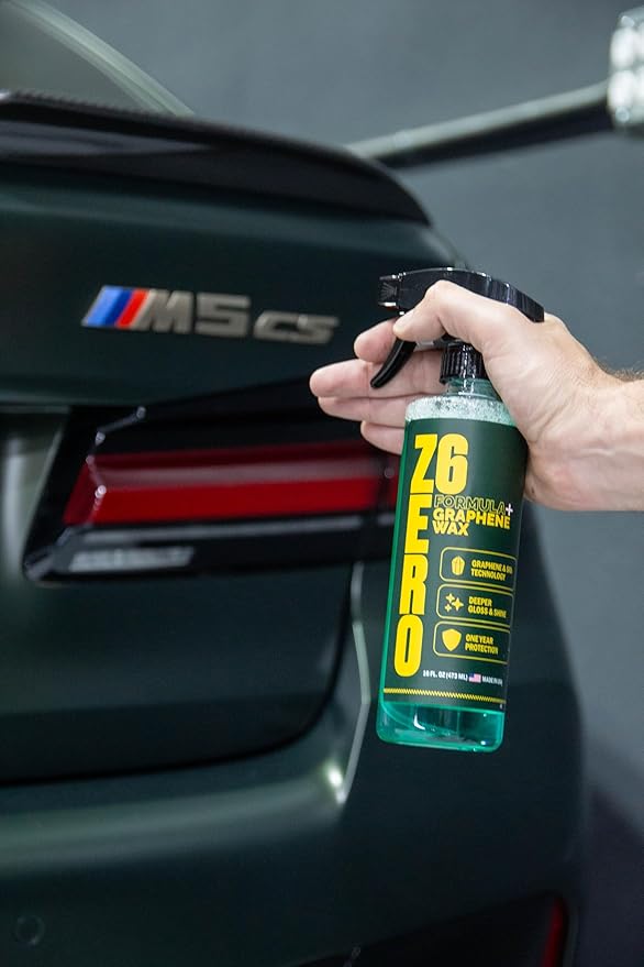 ZER06 Ceramic Graphene Spray Coating for Cars – High Gloss Paint Protection, Hydrophobic Ceramic Wax with Graphene for Long-Lasting Shine and Protection (16 oz) (1 GALLON)