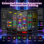 5800 Lux High-Brightness Multi-Panel Sync LED Display (23.4"x4.73") – 3X Brighter, APP/Remote Programmable Scrolling Text & Animation for Cars, Stores – USB 5V Powered