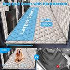 URPOWER 2026 Upgraded Back Seat Extender for Dogs - Large Hard Bottom Dog Car Seat Cover Holds 550lbs, Waterproof Dog Hammock Pet Bed with High-Density Foam Non-Slip Backseat Protector