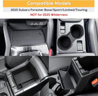 LFOTPP for Forester Center Console Organizer for 2025 Forester (Base/Sport/Limited/Touring) Middle Armrest Storage Box,Non-Slip Waterproof 5PCS Interior Accessories - NOT for 2025 Wilderness
