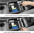 Hellet 2PCS Center Console Hidden Box Organizer Compatible with Toyota 2010-2020 2021 2022 2023 2024 4Runner Interior Accessories Glove Box Organizer