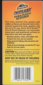 Armor All Outlast Car Trim & Plastic Cleaner, Cleans Cars, Trucks, and Motorcycles, 8 Oz (Pack of 2)