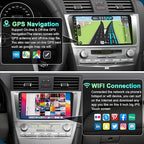 4G+64G Car Radio Stereo for Toyota Camry 2006-2011, Wireless Carplay&Android Auto with Android 13 Support Bluetooth/Voice Control/GPS/WiFi/Back-up Camera/SWC/FM, 9 Inch IPS Touch Screen