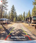 AUTO-VOX 8.2'' RV Backup Camera Wireless: Compatible with Pre-Wired RV, 1080P HD Monitor with CarPlay, Voice Control, IR Night Vision, DVR Recording Back Up Camera for Camper, Trailer, Motorhome