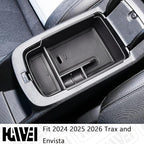 HGWEI Center Console Organizer Tray Compatible with 2024 2025 2026 Chevrolet Trax and 2024-2026 Buick Envista Interior Accessories Insert Armrest Secondary Storage Box Coin Holder, Black