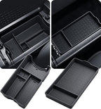 Center Console Organizer Storage Box & Armrest Bottom Mat for Toyota RAV4 2026, Interior Accessories Armrest Insert Tray Storage Box for 2026 RAV 4, Black