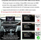 Wireless CarPlay + Android Auto + Mirroring Retrofit Decoder Box Kit, USB Stick Playback, Compatible with Audi A6 A7 C7 from 2016-2018 with MIB Version