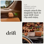 Drift Metal Vent Clip Starter Kit - Car Air Freshener - Scent Diffuser for Car - Metal Odor Eliminator - Open Air