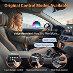 4-in-1 Wireless CarPlay Adapter with Screen Mirroring, Watch Netflix/YouTube in Car, Android Auto AirPlay Mirror Link, Plug & Play No App, Compatible with 800+ Cars iPhone Android