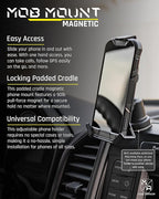 Mob Armor Heavy Duty Magnetic Phone Mount for Car - Universal Car Phone Holder for iPhone & Android, Strong Magnet for Off-Road & Commercial Vehicles, Cell Phone Car Accessories for Women & Men