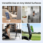 Itramax Magnetic Phone Holder for Gym,Double Ring Magnetic Gym Phone Stand,360° Adjustable Cell-Phone Mount for iPhone 17 Air 16 15 14 13 12 Pro Max,Mag/Safe Case,Metal Surfaces,Alloy Base,Golf Cart