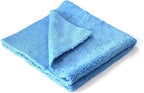 Maxshine 16”x24” Universal 12-Pack Blue Microfiber Towel - 380GSM Zero Crazy Edgeless - Professional Rinse-Free, Scratch-Free Drying Towels for Cars - Perfect for Car Detailing