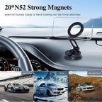 WIWU for MagSafe Car Mount Magnetic Phone Holder 360°Rotation Suction Cup Phone Mount for Car Foldable Adjustable Stable Cradle Compatible with iPhone 17/16/15/14/13/12 Series Android