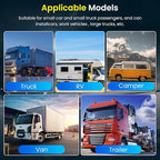Hodozzy Wireless Backup Camera System Kit, 7 Inch IPS Reversing Monitor with IP68 Waterproof, Quad Split Recording, Night Vision, Manual Zoom,4 Backup Cameras for RV Truck/Trailer/Pickup/Camper