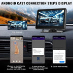1080P Backup Camera System Kit,7 Inch Reversing Monitor with Record Function Night Vision DVR Monitor 2 Camera 2 Split Screen+Waterproof Reverse/Front View Camera for RV/Semi Box Truck