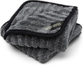 High Absorbency Weavy Microfiber Car Drying Detailing Soft Towel 1200gsm (2pack, 13.7"x13.7")