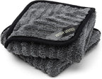 High Absorbency Weavy Microfiber Car Drying Detailing Soft Towel 1200gsm (2pack, 13.7"x13.7")