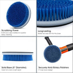 Nanoskin 5-Inch Rotary Brush with Durable Blue Nylon Bristles, Versatile for Car Detailing, Upholstery Cleaning, Wheel Scrubbing, and Home Use, Easy to Attach, Compatible with Most Polishers & Buffers