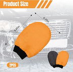wuyaoyao 2PCS Car Wash Mitts, Soft Coral Fleece Cleaning Glove for Cars Washing, Scratch-Free & Lint-Free, Reusable Microfiber Wash Mitts, Automotive Cleaning Supplies, Car Accessories (Palm Glove)