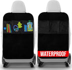 Todays Kids 2 Pack Kick Mats Back Seat Protector - Backseat Car Organizer for Kids, Car Storage Organizer, Back Seat Cars Organizers, Cars Organizers Backs Seats, Travel Accessories, 3 Pockets