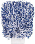 HARFINGTON Chenille Microfiber Car Wash Mitts 10.2" x 6.7" Scratch Free Wash Gloves Absorbent Double Sided Plush Cleaning Drying Mitts for Car Washing Home, Blue