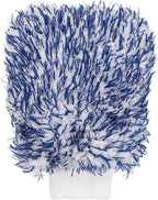 HARFINGTON Chenille Microfiber Car Wash Mitts 10.2" x 6.7" Scratch Free Wash Gloves Absorbent Double Sided Plush Cleaning Drying Mitts for Car Washing Home, Blue