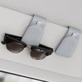 Sotfamily Sunglass Holder for Car Visor, Suede Cloth Magnetic Sunglass Organizer for Car Accessories, 2 Packs, Light Gray