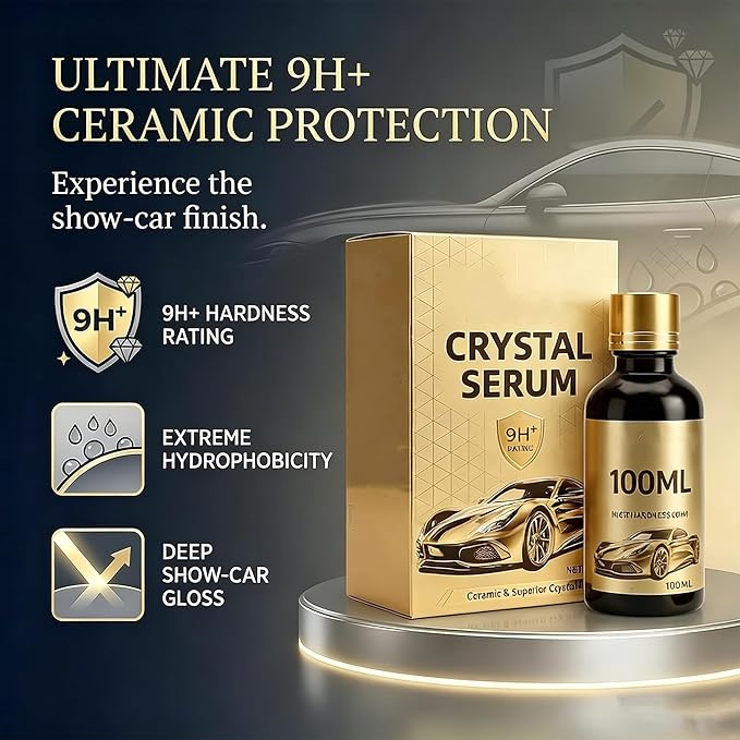 Serum – Advanced Graphene Ceramic Coating for Cars, 9H Graphene Coating for Auto Car Detailing, Gloss Hydrophobicty Anti Scratch - 3.38 Fl Oz (2Pcs)