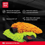 Griot's Garage Microfiber Wash Mitts for Car Wash and Detailing, Cleaning Gloves for SUVs, Trucks, Motorcycles, and More, Machine-Washable, Set of 2, 10268