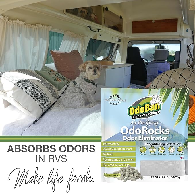 OdoBan Air Purifying OdoRocks Natural Odor Eliminator Made from Natural Volcanic Rocks, Made in the USA, Fragrance Free, 2 Pound Bag