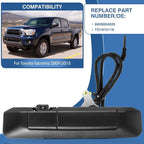 Tailgate Handle Backup Camera Fit for Toyota Tacoma 2009-2015 Tailgate Reversing Rear View Park Assist Camera RCA Plug Replaces 6909004020