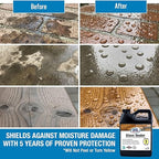 Rain Guard Water Sealers SP-1102 Gloss Sealer Concentrate Makes 1 Gallon- Gloss Water Repellent for Wood, Concrete, Brick, Stone, and Masonry - Water-Based Acrylic Sealer