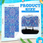 Hahafelt 2 Pack Car Seat Towel Covers with Storage Bag, 63 x 32 Inch Universal Non Slip Waterproof Sweat Protector for Car Truck, Gym Swimming Running, Machine Washable (Sea Turtles,Mandala)
