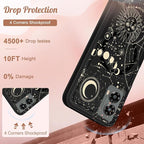 for Moto G 5G 2024 Case - Compatible with MagSafe Women Girls Cute Magnetic Protective Phone Cover Girly Aesthetic Sun Moon Heavy Duty Shockproof Design for Motorola Moto G 5G 2024 Cases