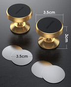 [2 Pack Magnetic Phone Mount,[Upgrade Magnet] Magnetic Phone Holder for Car, Dashboard Phone Holder Mount 360 Adjustable,Car Mount for iPhone Samsung etc All Smartphones (Gold)