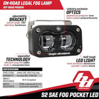 Baja Designs S2 LED SAE Fog Pocket Light Kit for Dodge Dodge Ram 2500/3500 2019+