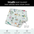Milk Snob Disney Enchanted Kingdoms Baby Girl Swaddle Blanket, Soft Receiving, Security Bed and Play Blanket, Toddler and Infant Baby Bedding Registry and Shower Gifts, Newborn Essentials, 35x35