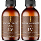 Leather Cleaner & Moisturizer Set for Louis Vuitton, Shine Your Louis Vuitton and Smell New, Gently Soften and Rejuvenate Vachetta Leather, Remove Stains & Cover Minor Scratches for All Luxury Brands