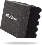 Maxshine Hydro-Tech Tire Foam Applicator Pad Waxing Sponge for Car Detailing, Zigzag-Cut Design for Superior Coverage – Scratch-Free Sponge for Tire Shine, Wax, Sealants & Glazes