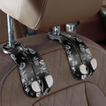 CoBak Purse Hook for Car - Universal Premium Stitched Leather and Aluminum-Magnesium Alloy Double Car Seat Back Storage Hook for Purses, Handbags, Bags (2 Pack),Floral Trace