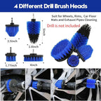 Qydipclin 45Pcs Car Detailing Kit, Car Detailing Brush Set, Car Wash Cleaning Kit, Car Detailing Brushes, Professional Car Care Kit for Interior Exterior Wheels, Blue