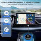 for Apple Wireless Carplay Adapter, Converts Wired to Wireless, Plug & Play, No Delay, Mini Carplay with USB & USB C, Compatible with iPhone 6 or above/iOS10+ & Cars from 2016 (Gray) (Carplay B)