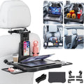 Large Foldable Backseat Tray Table, Car Laptop Desk with Cup Holder, Back Headrest Passenger Food Tray, Phone Tablet Holder, Multifunctional Travel Desk, Car Essentials for Kids & Long Road Trips