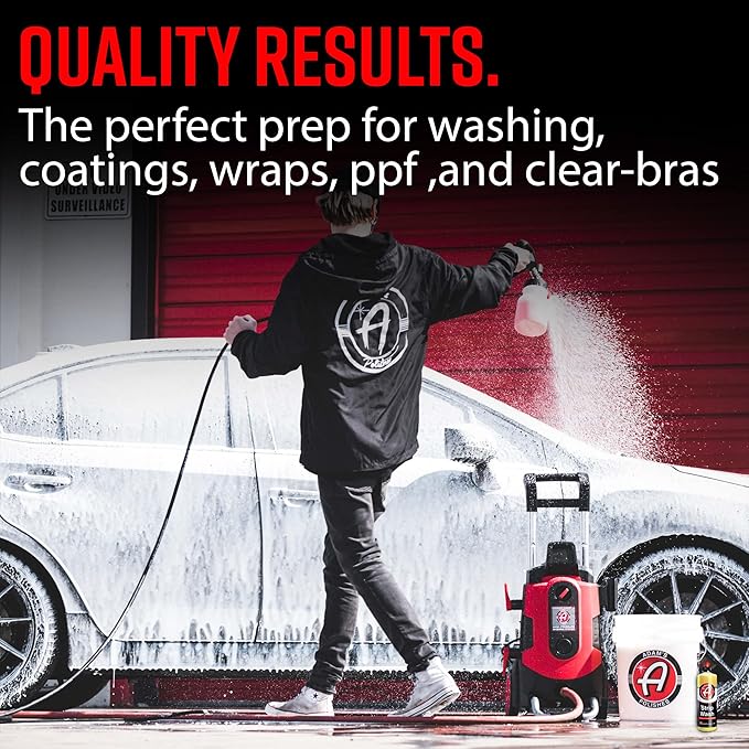 Adam's Polishes Strip Car Wash Soap (16 oz) - Sealant & Wax Remover Shampoo Salt Remover, Presoak, & Acidic Wash | Thick Suds For Use Cleaning Kit, Foam Cannon, Foam Gun, Sponge, Mitt, Chamois
